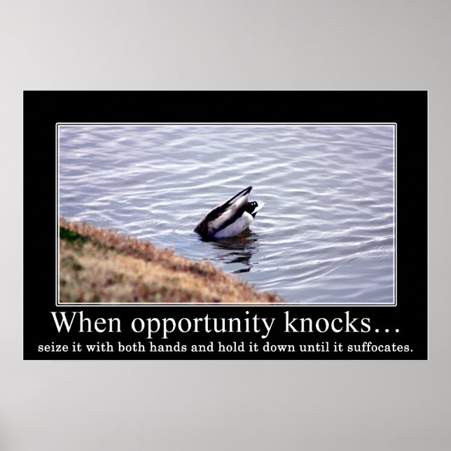 Seize opportunity with both of your hands (large) poster (Front)