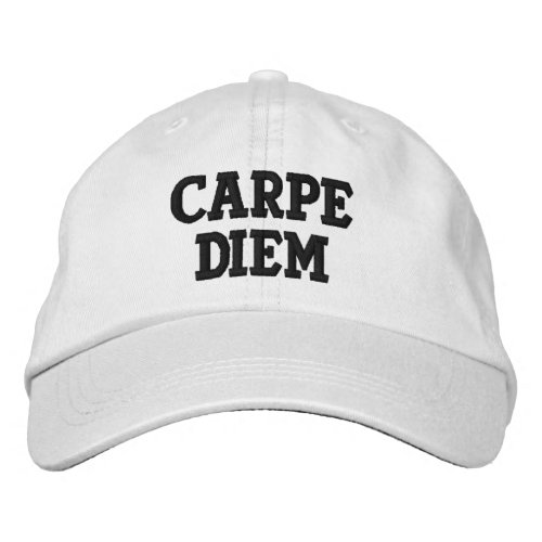 Seize the Day Carpe Diem Latin Embroidered Baseball Cap