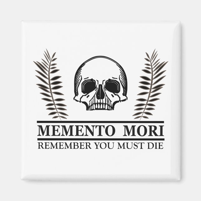 Seize the Day Memento Mori skull Magnet (Front)