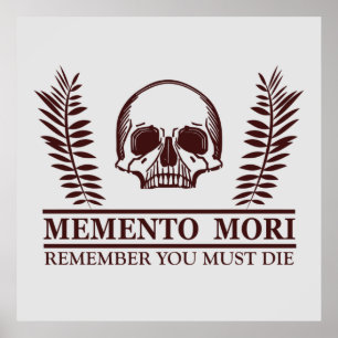 Seize the Day Memento Mori skull Poster