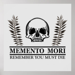Seize the Day Memento Mori skull Poster
