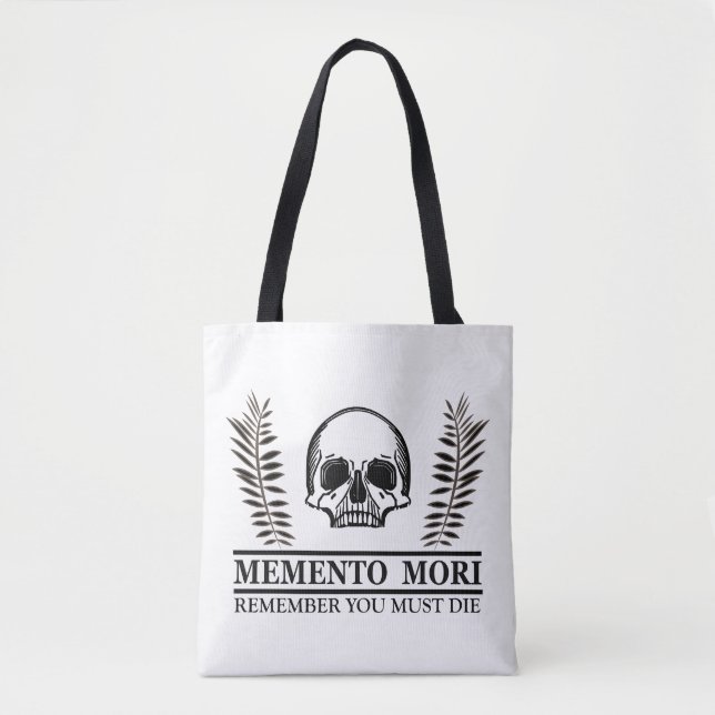 Seize the Day Memento Mori skull Tote Bag (Front)