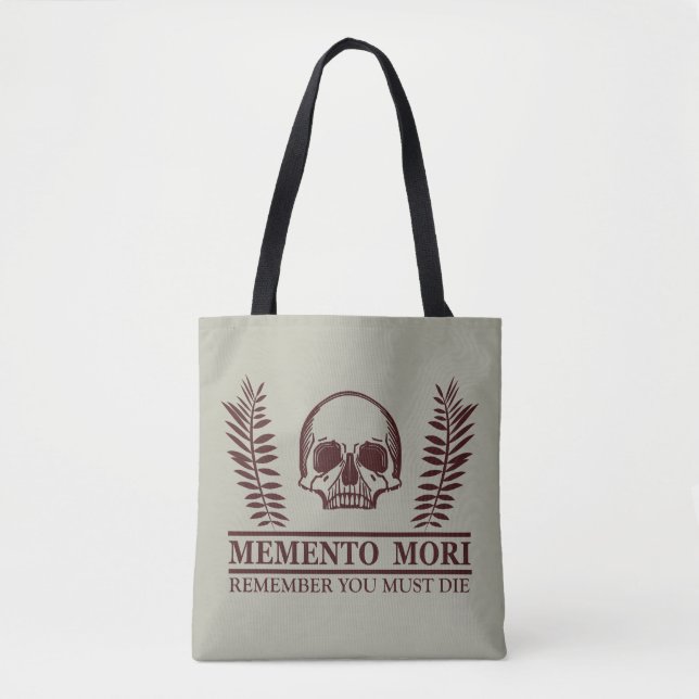 Seize the Day Memento Mori skull Tote Bag (Front)