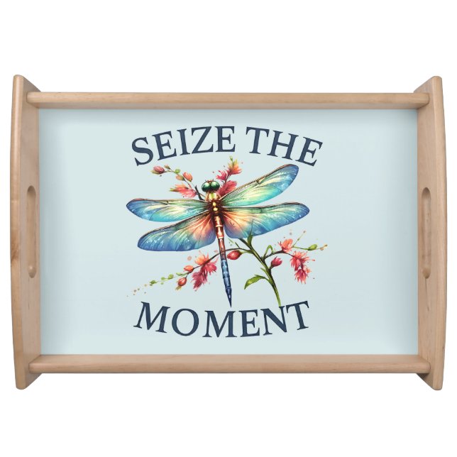 Seize The Moment - Artistic Dragonfly Serving Tray (Front)