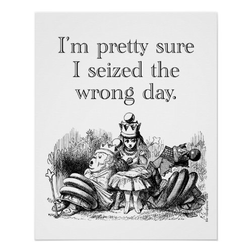 Seized the Wrong Day Having a Bad Day Poster
