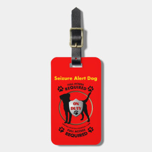 Seizure Alert Dog ID Luggage Tag