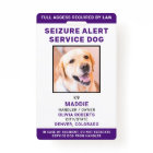 Seizure Alert Personalized Service Dog ID Photo