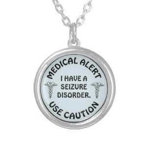 SEIZURE DISORDER SILVER PLATED NECKLACE