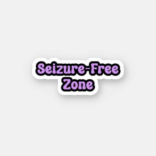 Seizure_Free Zone Purple Epilepsy Sticker