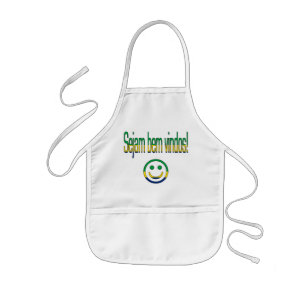 Sejam bem Vindos! Brazil Flag Colors Kids' Apron
