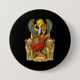 Sekhmet Egyptian Lioness Goddess Button