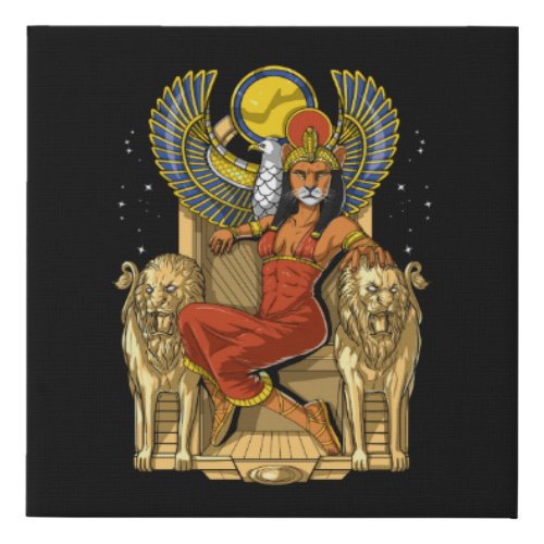 Sekhmet Egyptian Lioness Goddess Faux Canvas Print