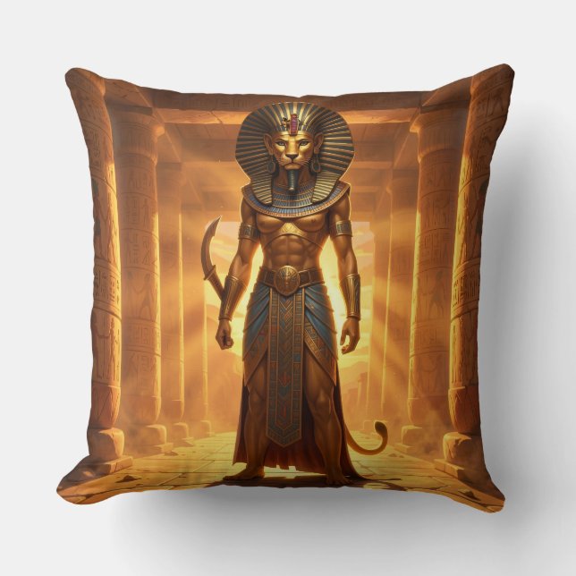 Sekhmet - Lion-Headed Goddess of War´2 Throw Pillow (Front)