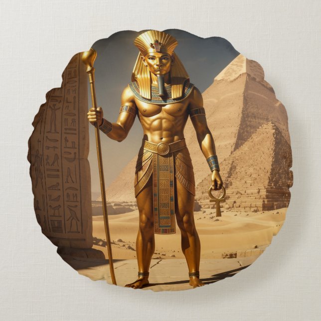 Sekhmet – Lion-Headed War Goddess´1 Round Pillow (Front)