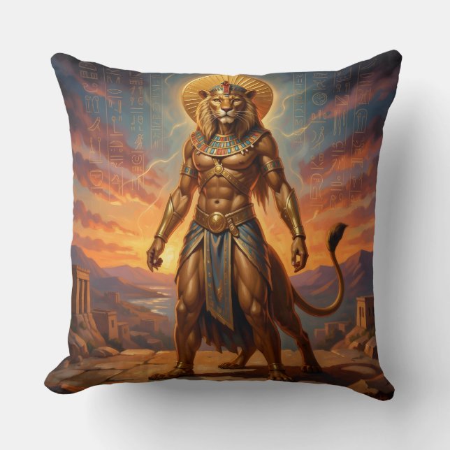 Sekhmet – Lion-Headed War Goddess´2 Throw Pillow (Front)