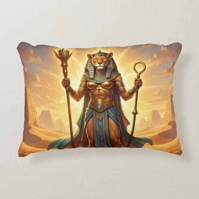 Sekhmet – Lion-Headed War Goddess´3 Accent Pillow (Front)