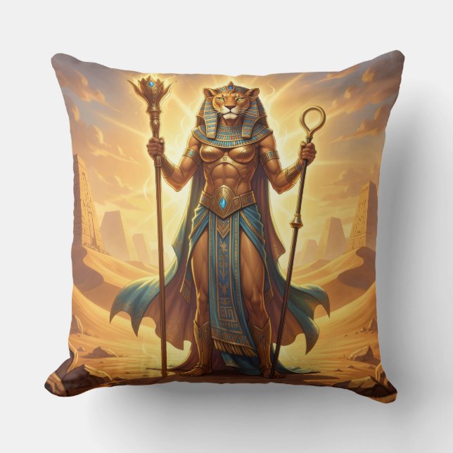 Sekhmet – Lion-Headed War Goddess´3 Throw Pillow (Front)