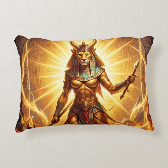 Sekhmet – Lion-Headed War Goddess´4 Accent Pillow (Front)