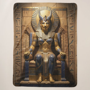 Sekhmet – Lion-Headed War Goddess Sherpa Blanket
