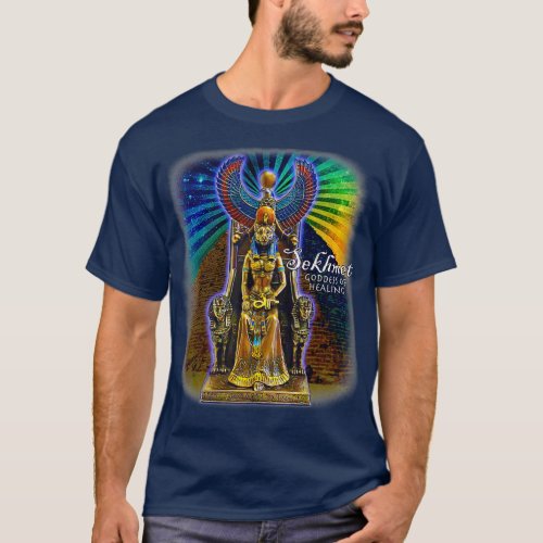 Sekhmet Lioness Egyptian Goddess of Healing Text T_Shirt