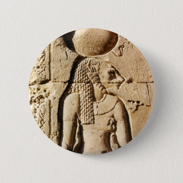 Sekhmet Lioness Hieroglyphic Button (Front)