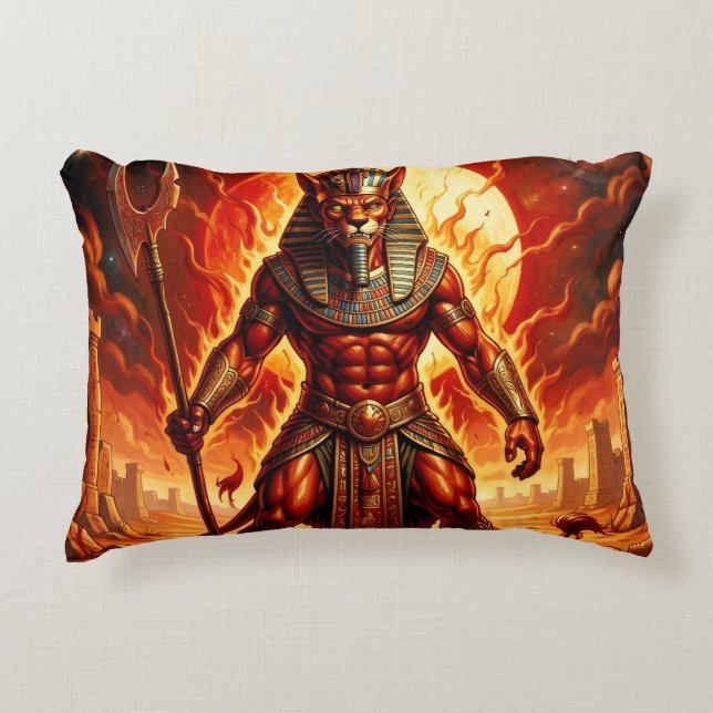 Sekhmet – Löwenköpfige Kriegsgöttin´1 Accent Pillow (Front)