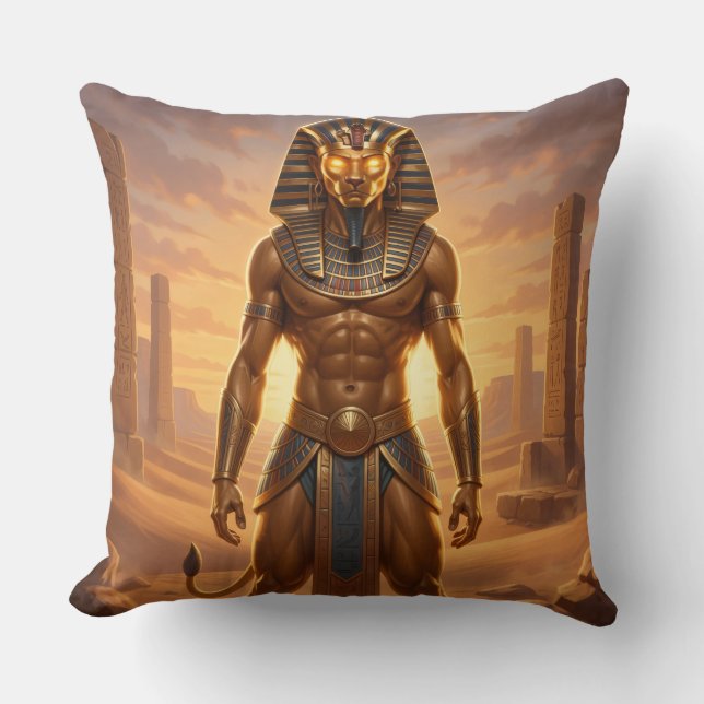 Sekhmet – Löwenköpfige Kriegsgöttin´4 Throw Pillow (Front)