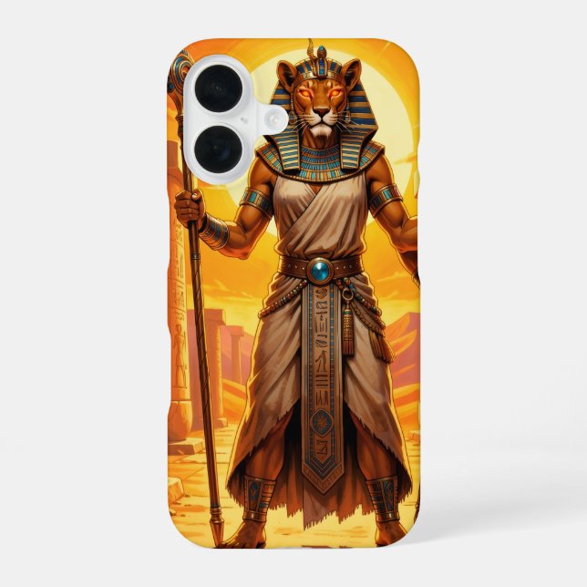 Sekhmet – Löwenköpfige Kriegsgöttin iPhone Case (Back)