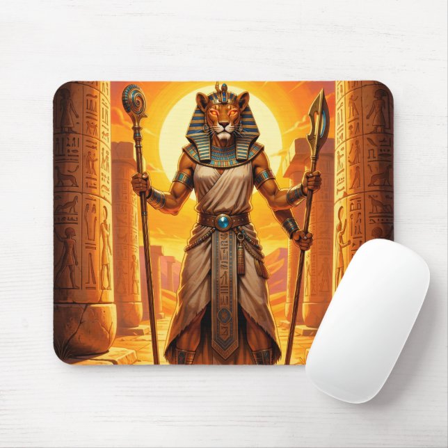 Sekhmet – Löwenköpfige Kriegsgöttin Mouse Pad (With Mouse)