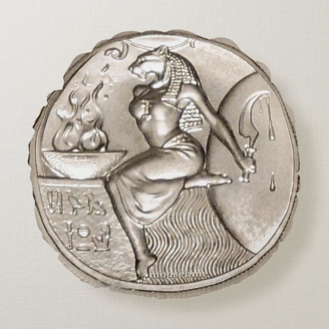 Sekhmet Two Ounce Solid .999 Silver  Round Pillow (Front)