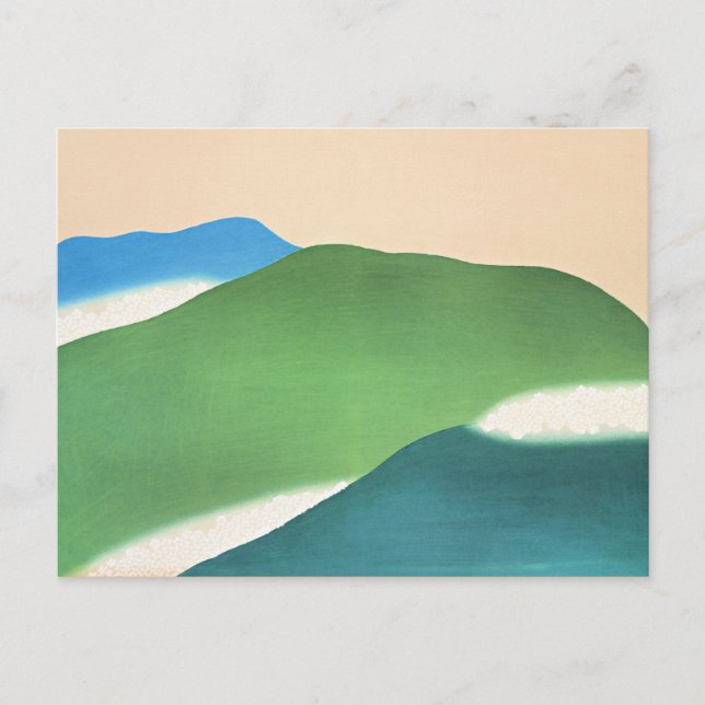 Sekka - Green Mountains, fine art painting, Postcard (Front)
