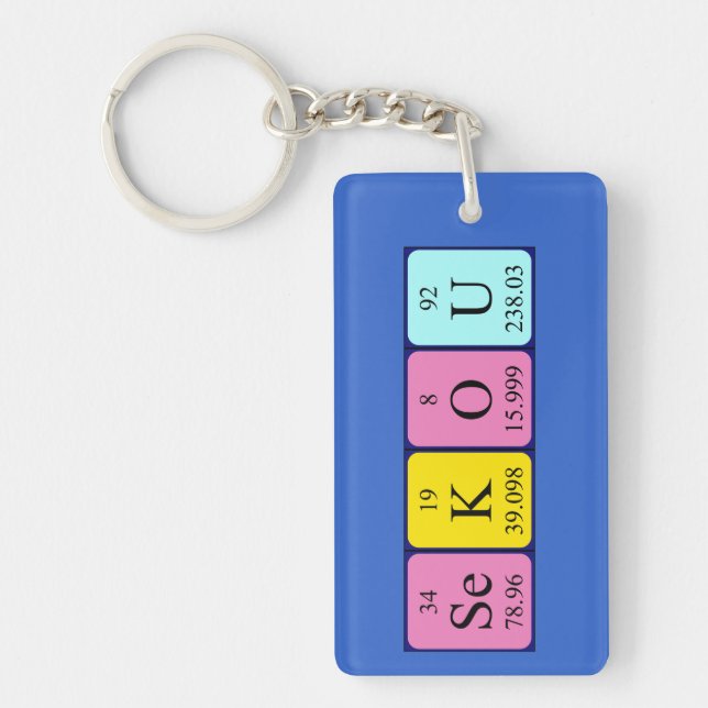Sekou periodic table name keyring (Front)