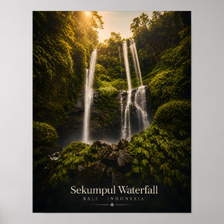 Sekumpul Waterfall Bali Poster