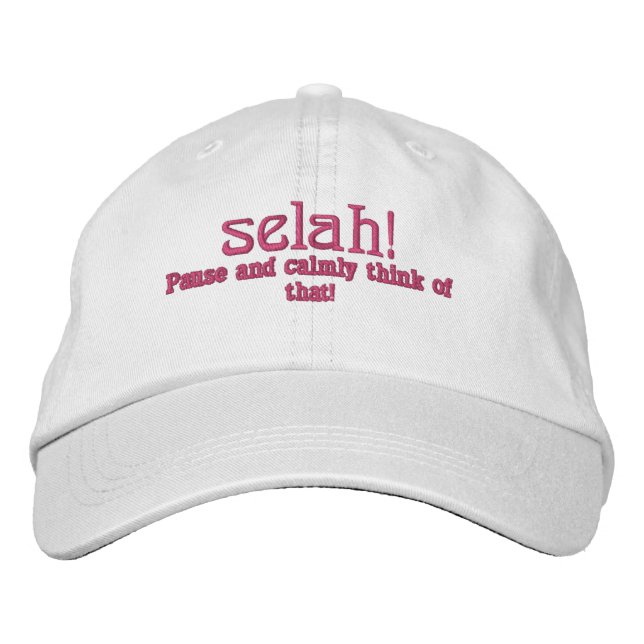 Selah! Embroidered Baseball Cap (Front)