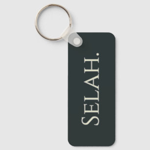 Selah Hebrew Word Custom Name Keychain