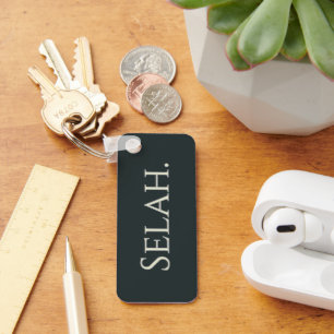 Selah Hebrew Word Custom Name  Keychain