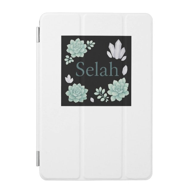  Selah iPad Cover – Succulents & Crystals Healing (Front)