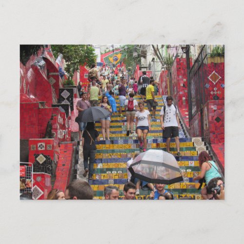 selaron steps rio postcard