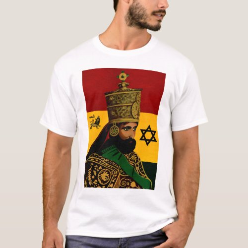 selassie with star of david T_Shirt