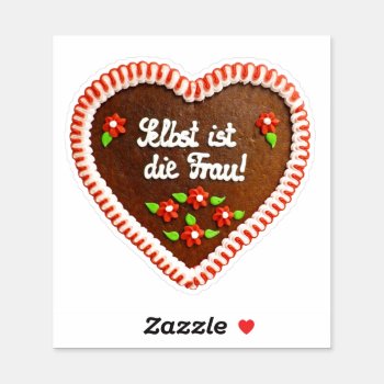 Selbst Ist Die Frau Oktoberfest Sticker by ZazzleHolidays at Zazzle