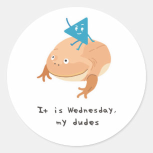 Selby and Wednesday Frog Classic Round Sticker