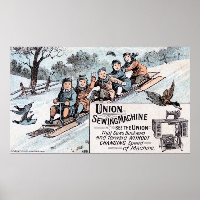 Selding n Sewing Union Sewing Machine Poster (Front)