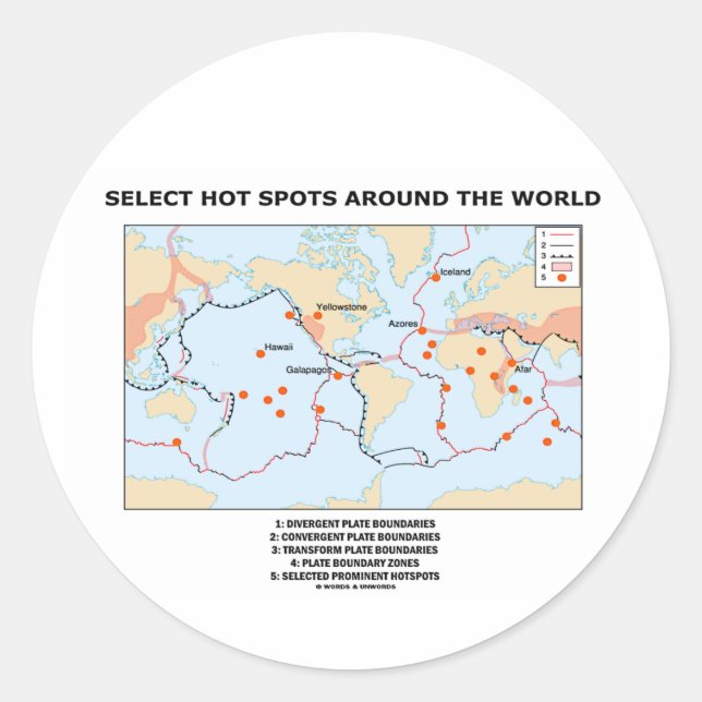 Select Hot Spots Around The World Classic Round Sticker (Front)