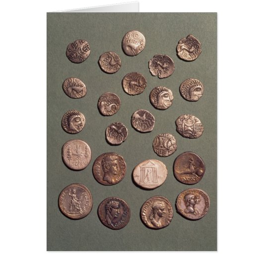 Selection Celtic and Roman  coins found Cards (Front)