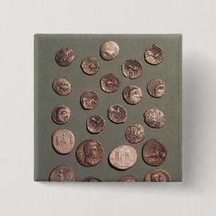 Selection Celtic and Roman  coins found Pinback Button