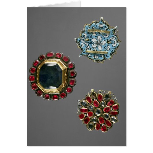 Selection of costume brooches cards (Front)