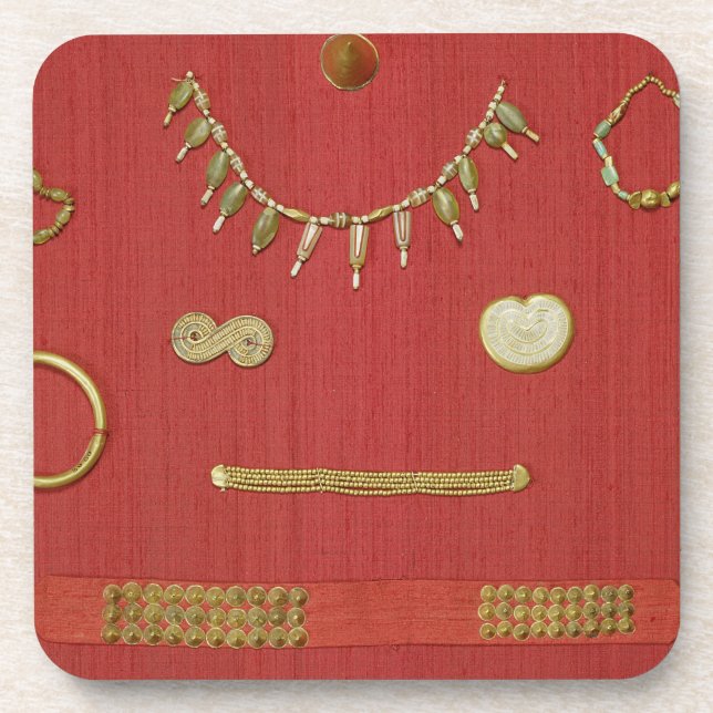 Selection of jewellery, Harappa, 2300-1750 BC Beverage Coaster (Front)