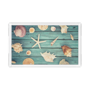 Selection Of Seashells Acrylic Tray