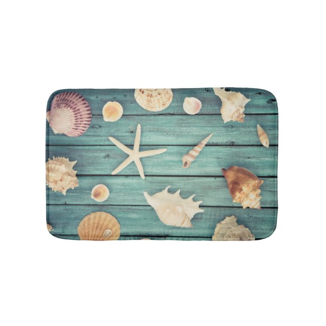 Selection Of Seashells Bathroom Mat (Front)