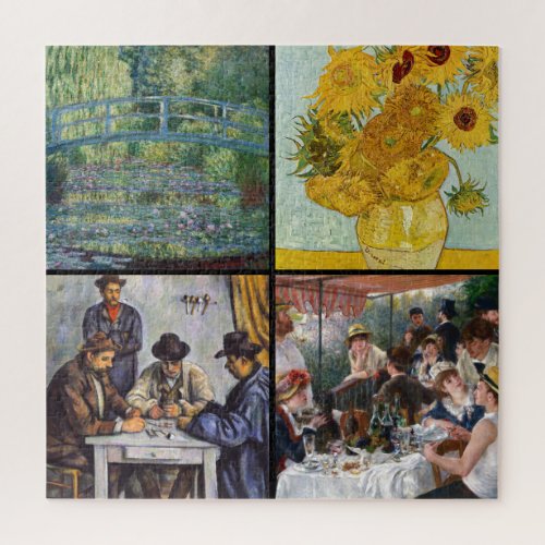 Selection of various impressionist masterpieces jigsaw puzzle